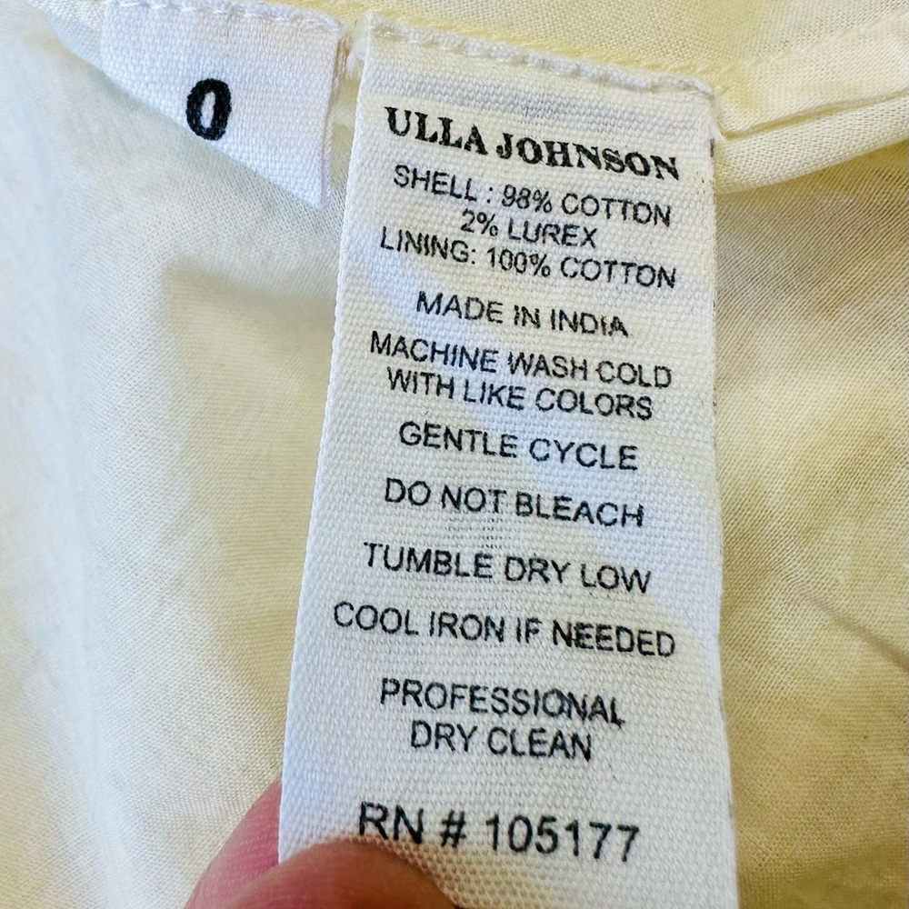 EUC Ulla Johnson Cream Striped Rosalind Mini Dress - Picture 17 of 17